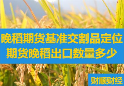 晚稻期货基准交割品定位_期货晚稻出口数量多少